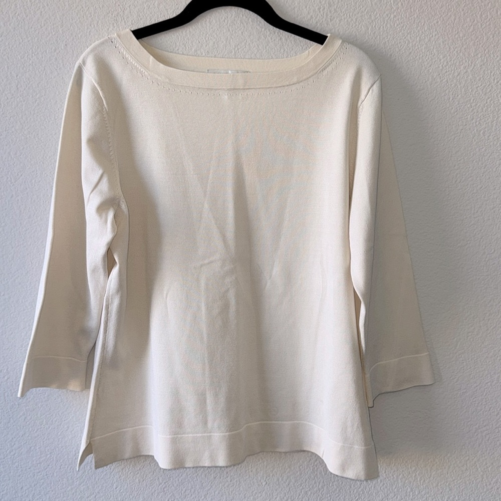 Coldwater Creek Silk 3/4 Sleeve Women’s Top Size Medium EUC